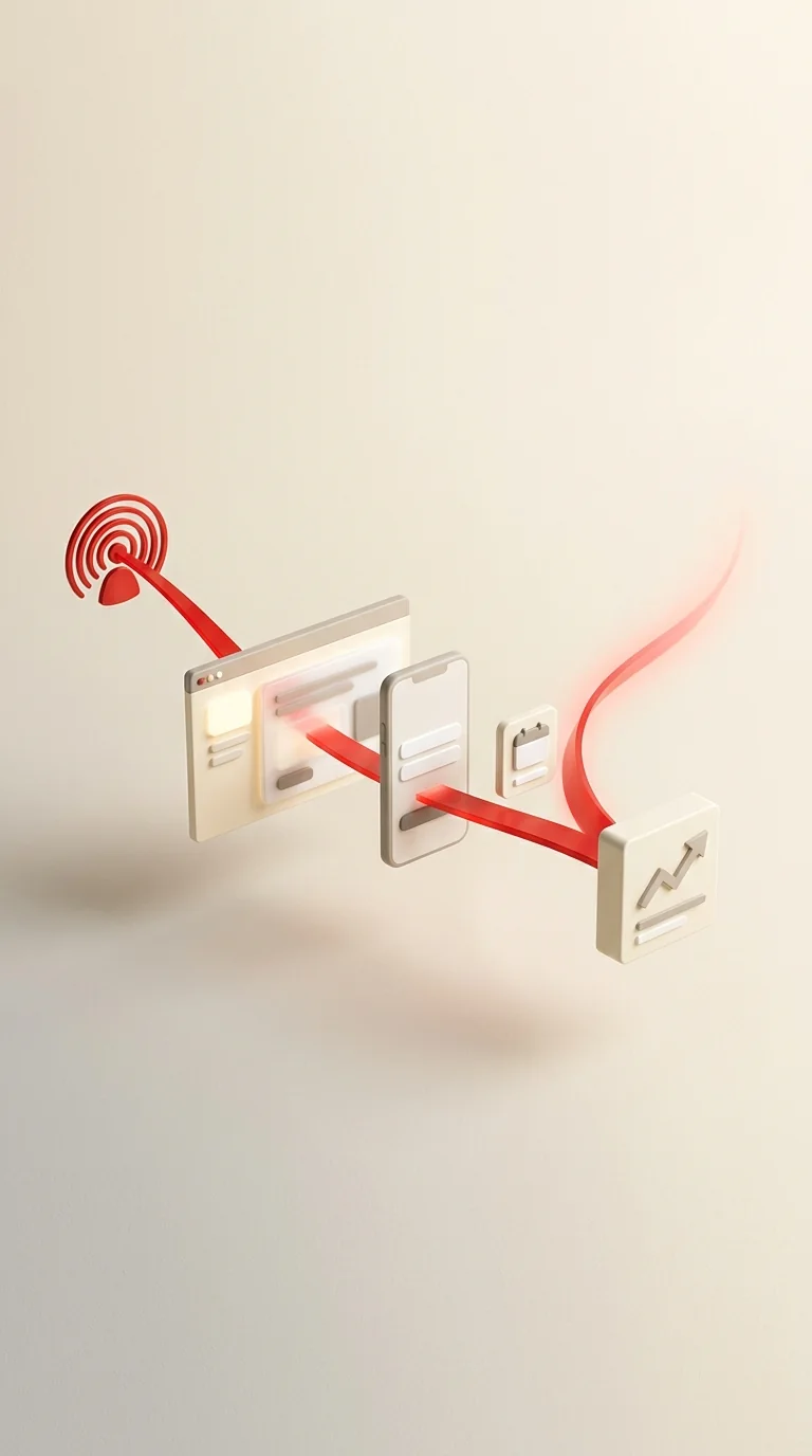 Conversion journey connecting campaign audiences with qualified sales opportunities